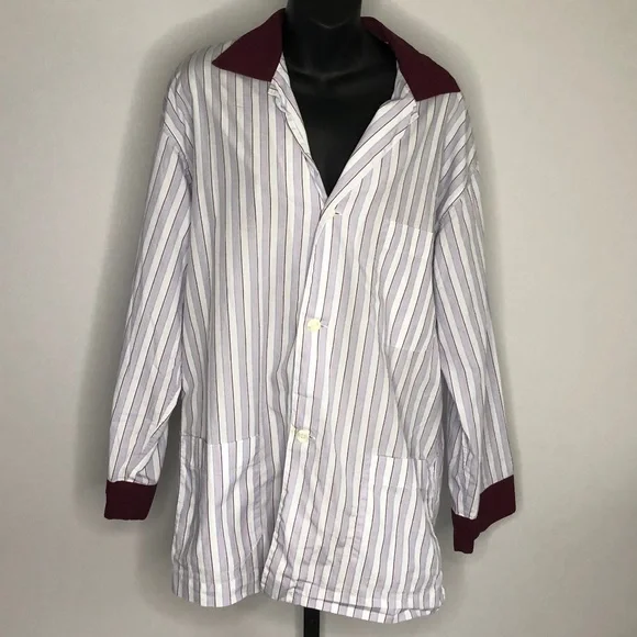 Brioni Multicolored Striped Shirt Pants Pajama Set 100% Cotton Size Medium Italy - Picture 7 of 10